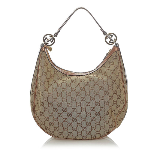 Gucci GG Canvas Twins Hobo Bag (33183)