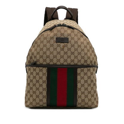 Gucci GG Canvas Web Backpack (HGdiCa)