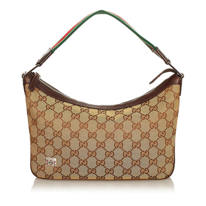 Gucci GG Canvas Web Baguette (31850)
