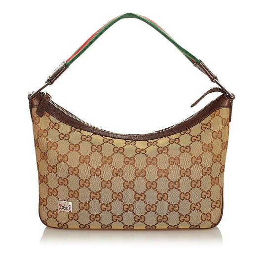 Gucci GG Canvas Web Baguette (31850)