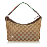 Gucci GG Canvas Web Baguette (SHG-31850)