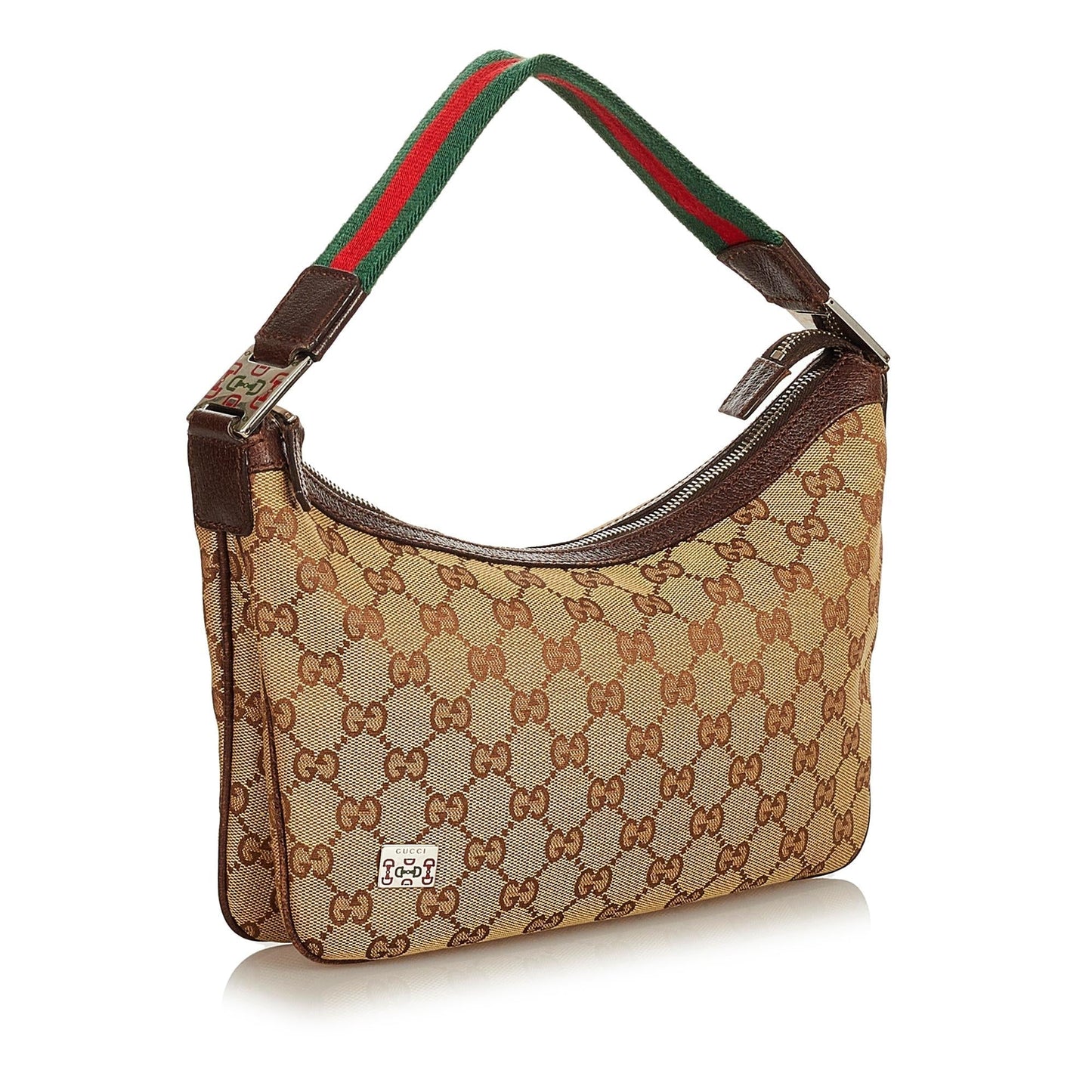 Gucci GG Canvas Web Baguette (SHG-31850)