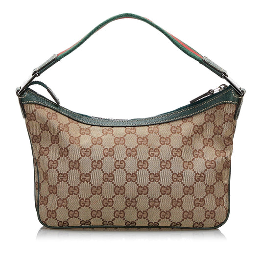 Gucci GG Canvas Web Baguette (zCaOiu)