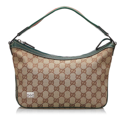 Gucci GG Canvas Web Baguette (zCaOiu)