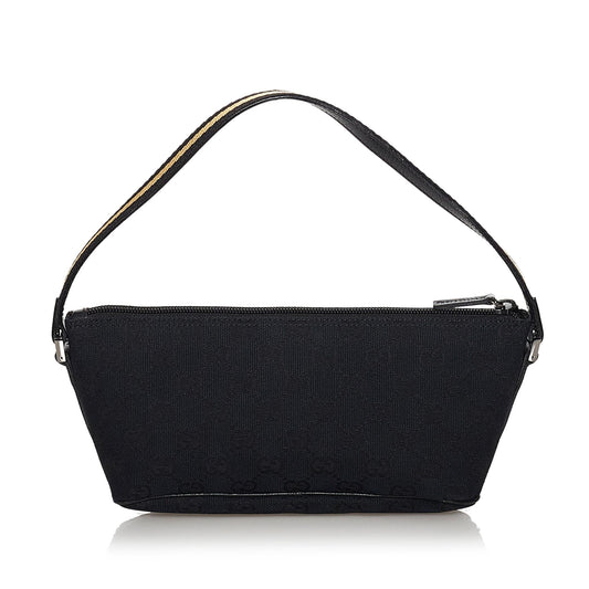 Gucci GG Canvas Web Boat Baguette (30597)