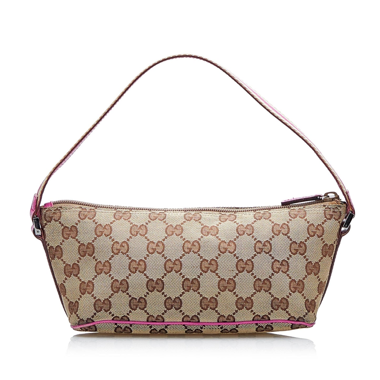 Gucci GG Canvas Web Boat Baguette (O1BGQv)