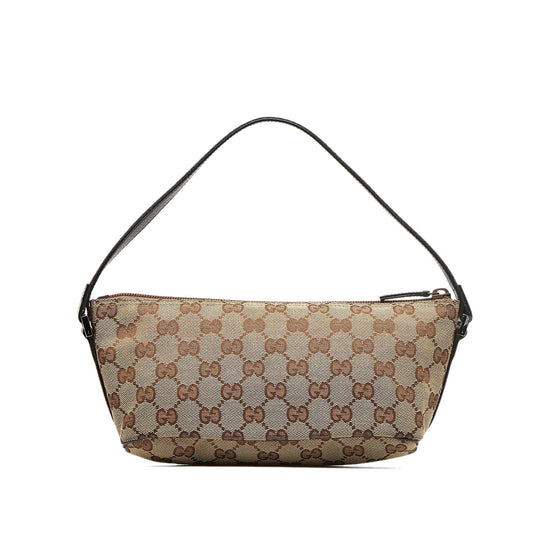 Gucci GG Canvas Web Boat Baguette (9aJiNR)