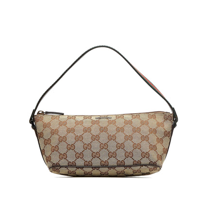 Gucci GG Canvas Web Boat Baguette (9aJiNR)
