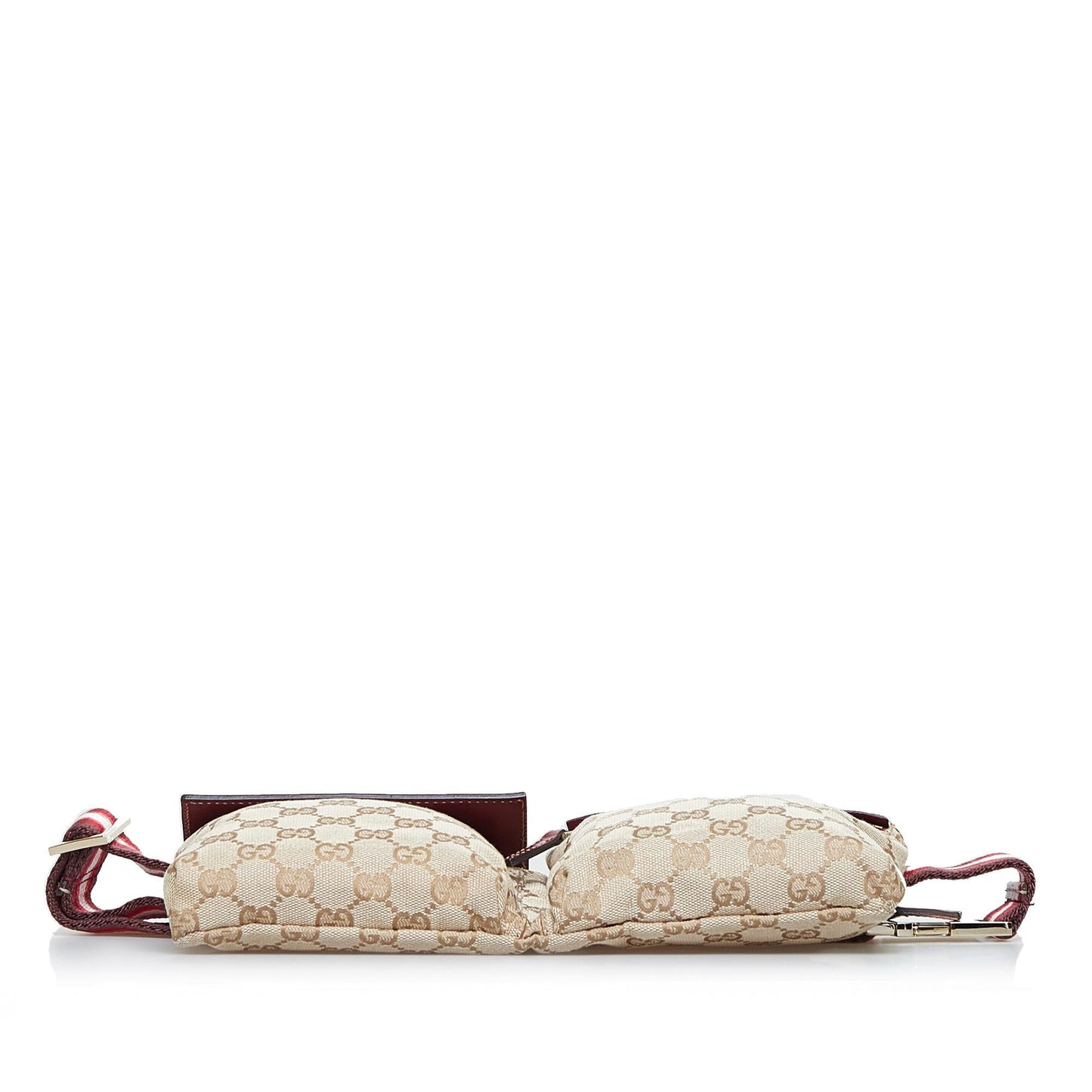 Gucci GG Canvas Web Double Pocket Belt Bag (AZ2VIh)