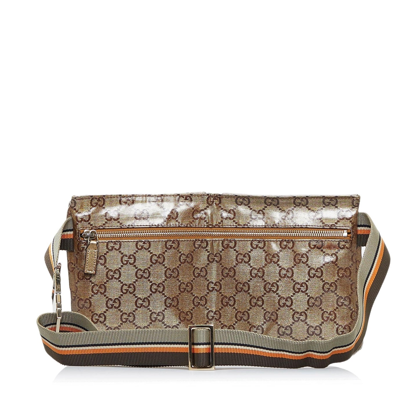 Gucci GG Canvas Web Double Pocket Belt Bag (YZwuFY)