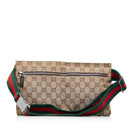 Gucci GG Canvas Web Double Pocket Belt Bag (YovxPn)