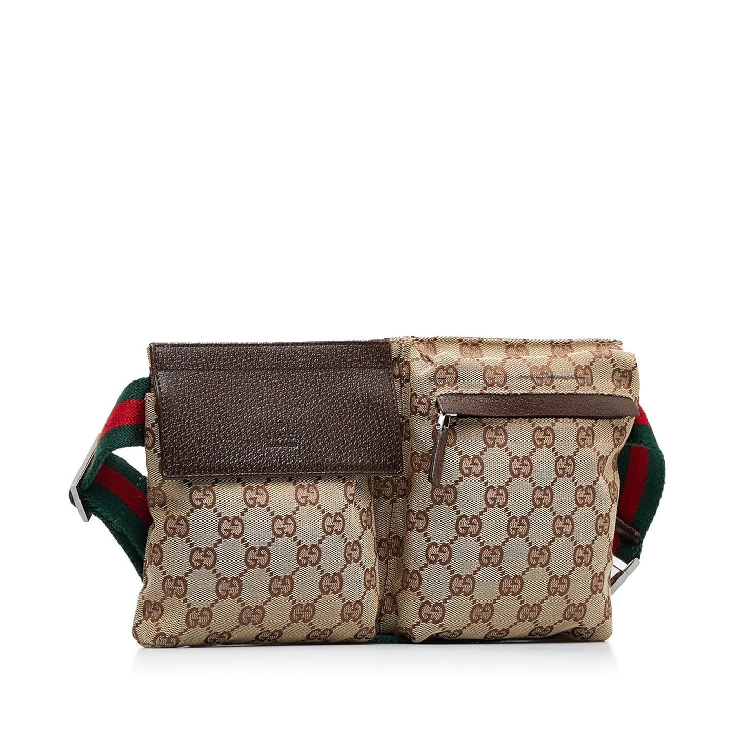 Gucci GG Canvas Web Double Pocket Belt Bag (YovxPn)