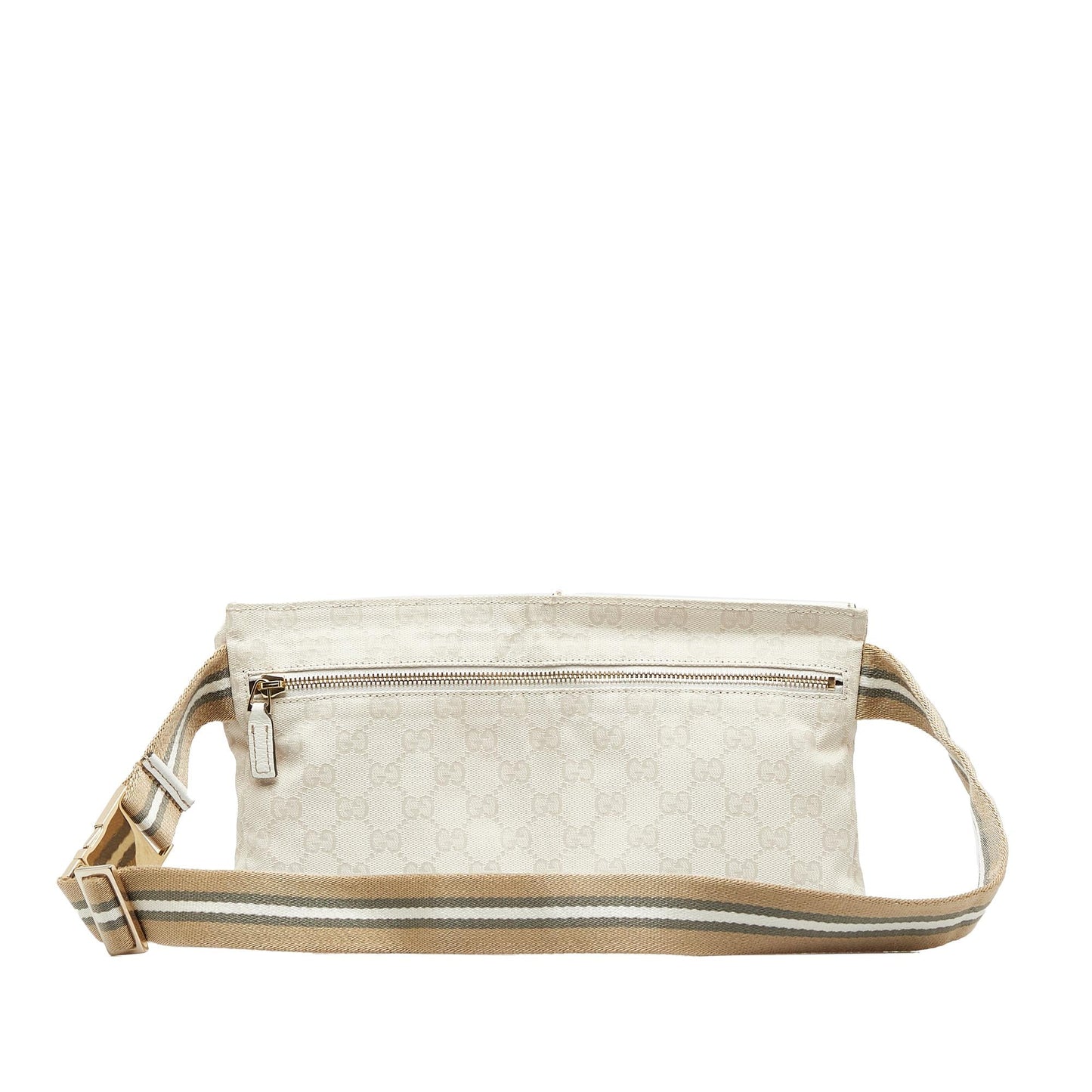 Gucci GG Canvas Web Double Pocket Belt Bag (vEpWK1)