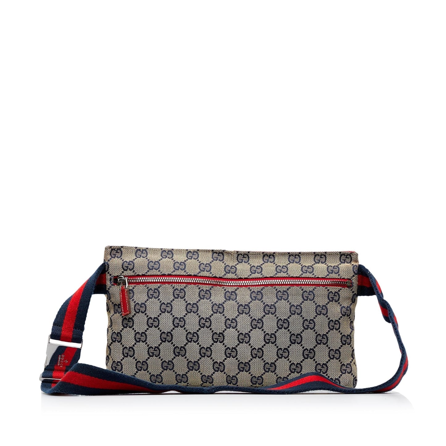 Gucci GG Canvas Web Double Pocket Belt Bag (HxqmuT)