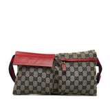 Gucci GG Canvas Web Double Pocket Belt Bag (u7MA9p)