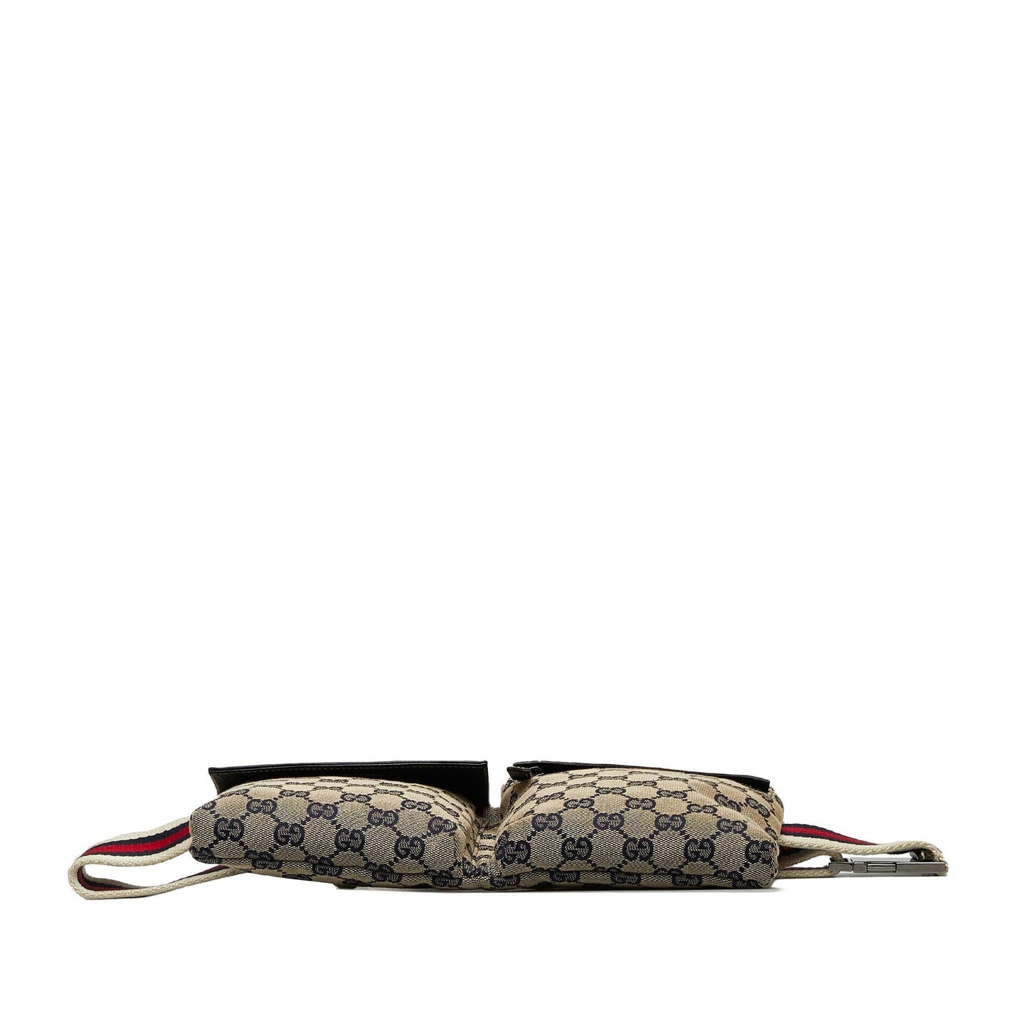 Gucci GG Canvas Web Double Pocket Belt Bag (VeLchB)