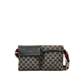 Gucci GG Canvas Web Double Pocket Belt Bag (VeLchB)