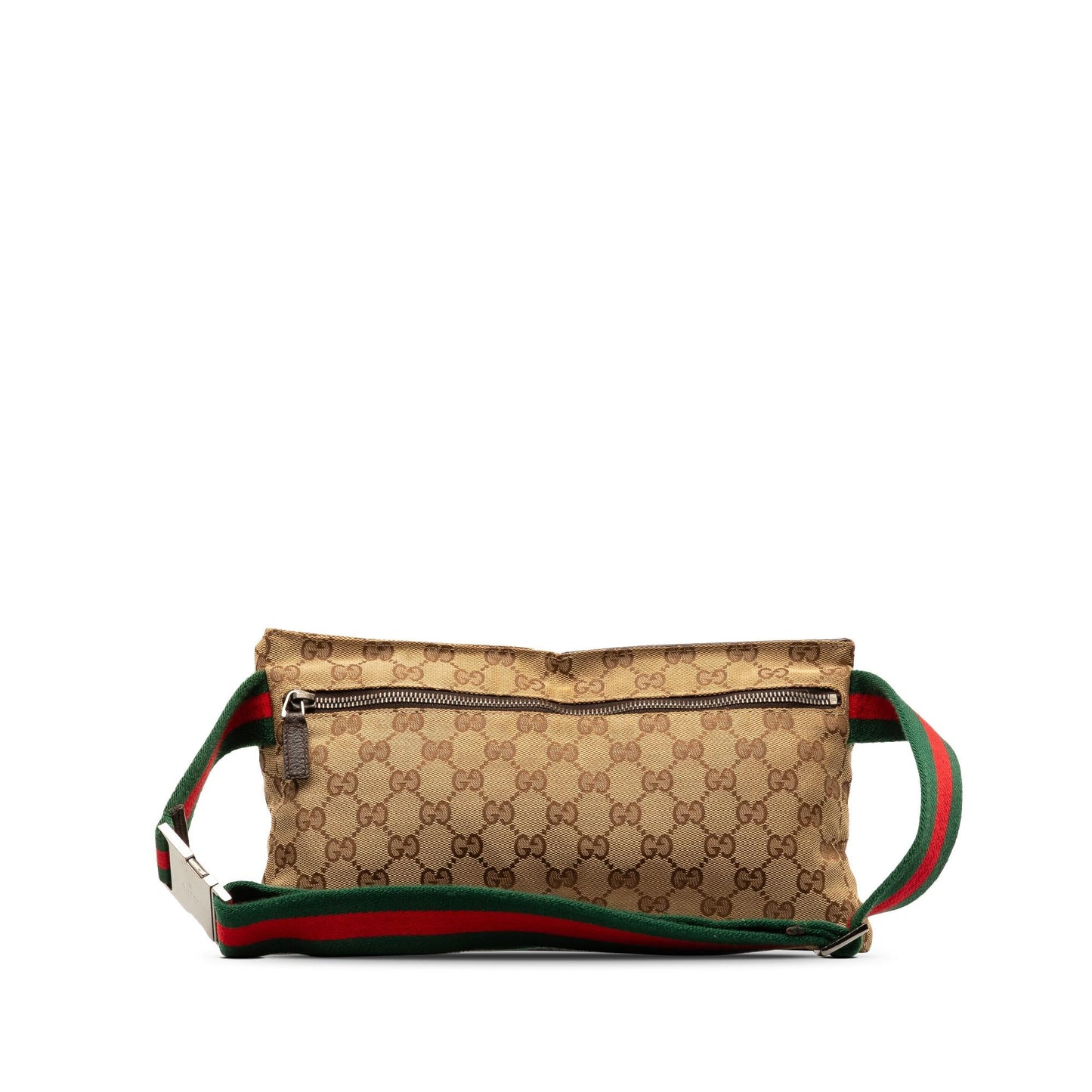 Gucci GG Canvas Web Double Pocket Belt Bag (aZbnST)