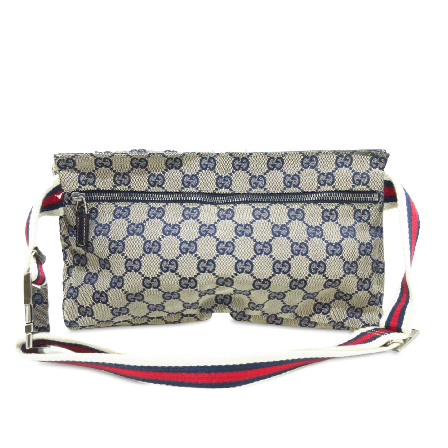 Gucci GG Canvas Web Double Pocket Belt Bag (R2ckk7)