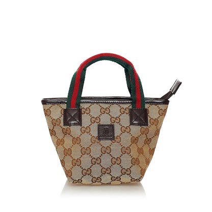 Gucci GG Canvas Web Handbag (34116)