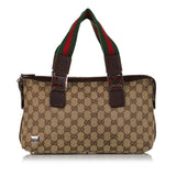 Gucci GG Canvas Web Handbag (34424)