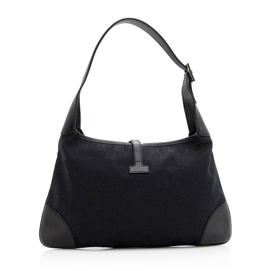 Gucci GG Canvas Web Jackie Shoulder Bag (SHF-20540)