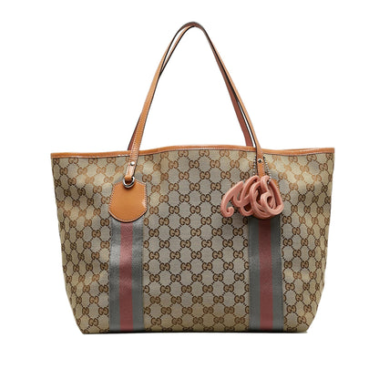 Gucci GG Canvas Web Jolie Tote Bag (aU8HGJ)