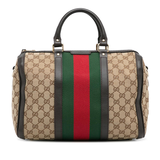 Gucci GG Canvas Web Joy Boston (N7r8cM)