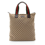 Gucci GG Canvas Web N/S Large Tote (SHF-3n3x28)