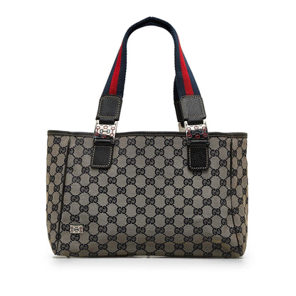 Gucci GG Canvas Web Pop Tote (nSmaB0)