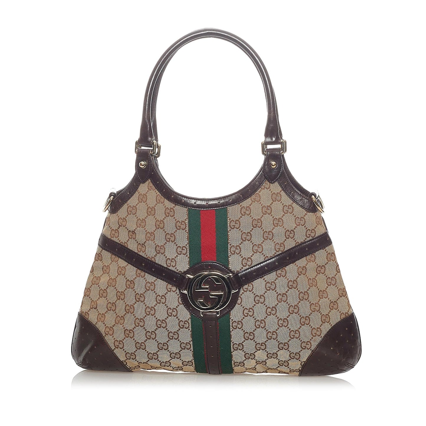 Gucci GG Canvas Web Reins Shoulder Bag (31573)