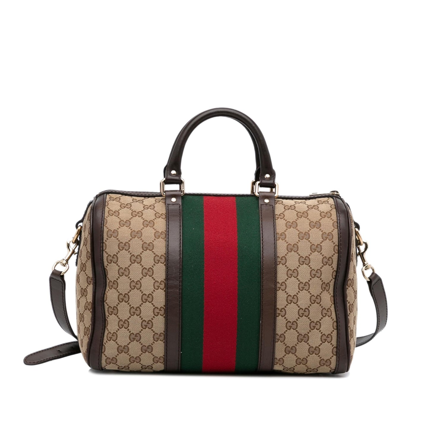 Gucci GG Canvas Web Satchel (u1ER4H)