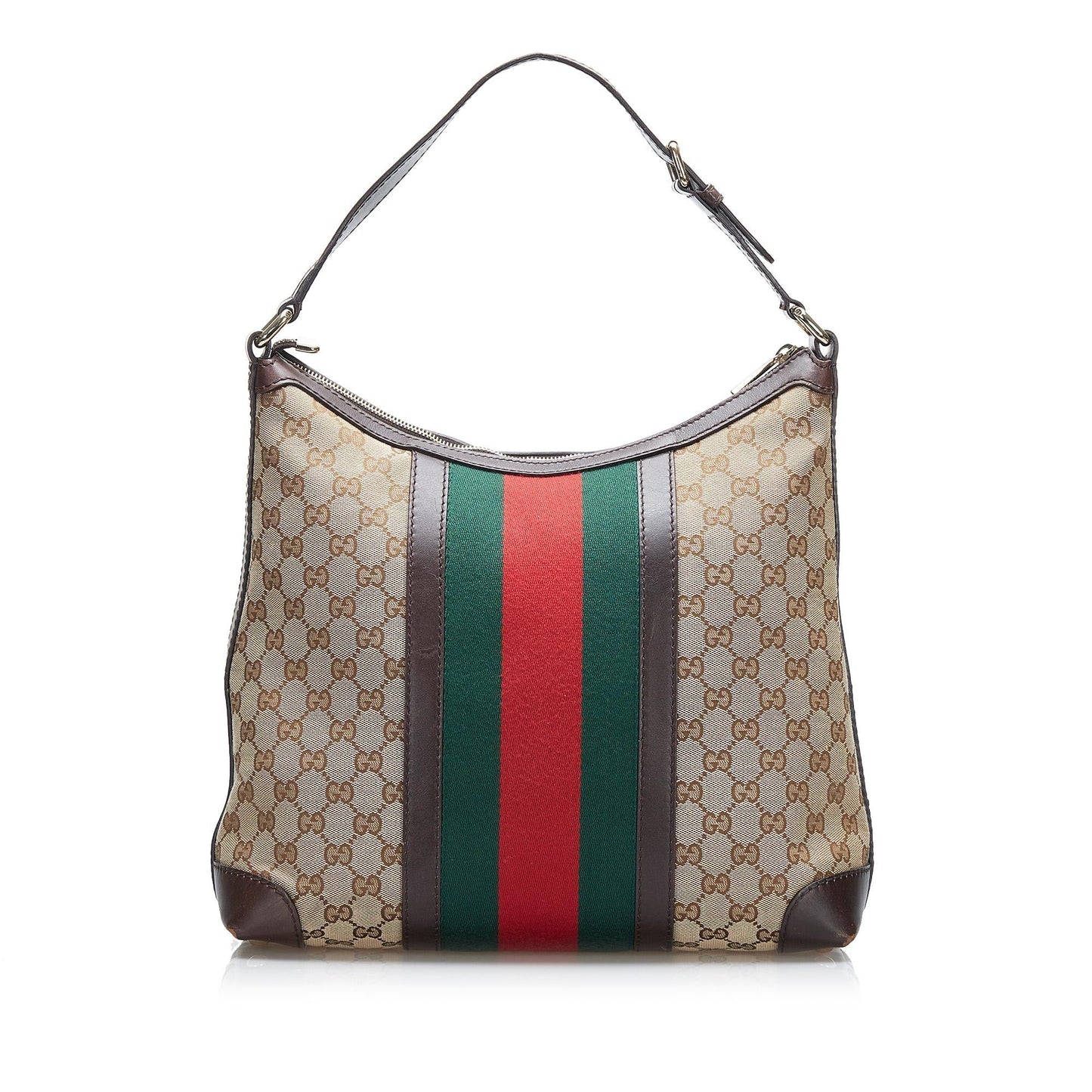 Gucci GG Canvas Web Shoulder Bag (2jIQKH)