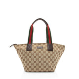 Gucci GG Canvas Web Small Tote (SHF-zJSZ0v)