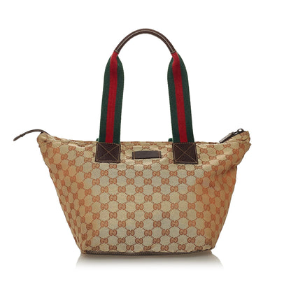 Gucci GG Canvas Web Tote Bag (33122)