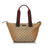 Gucci GG Canvas Web Tote Bag (33122)