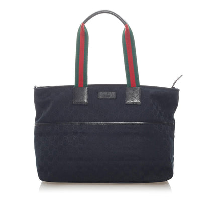 Gucci GG Canvas Web Tote Bag (36163)
