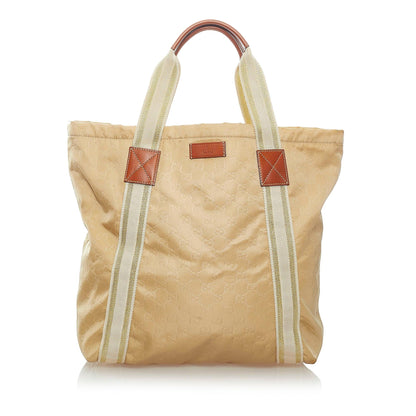 Gucci GG Canvas Web Tote Bag (xK4BGg)