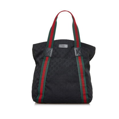 Gucci GG Canvas Web Tote Bag (XHMOLG)