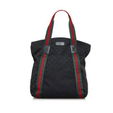 Gucci GG Canvas Web Tote Bag (XHMOLG)
