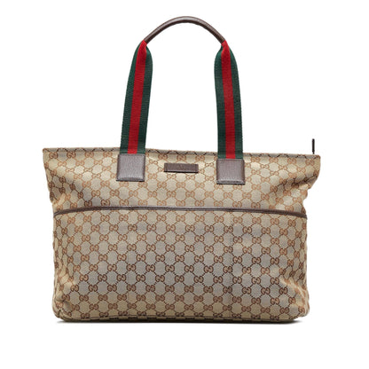 Gucci GG Canvas Web Tote Bag (n1Z3tx)