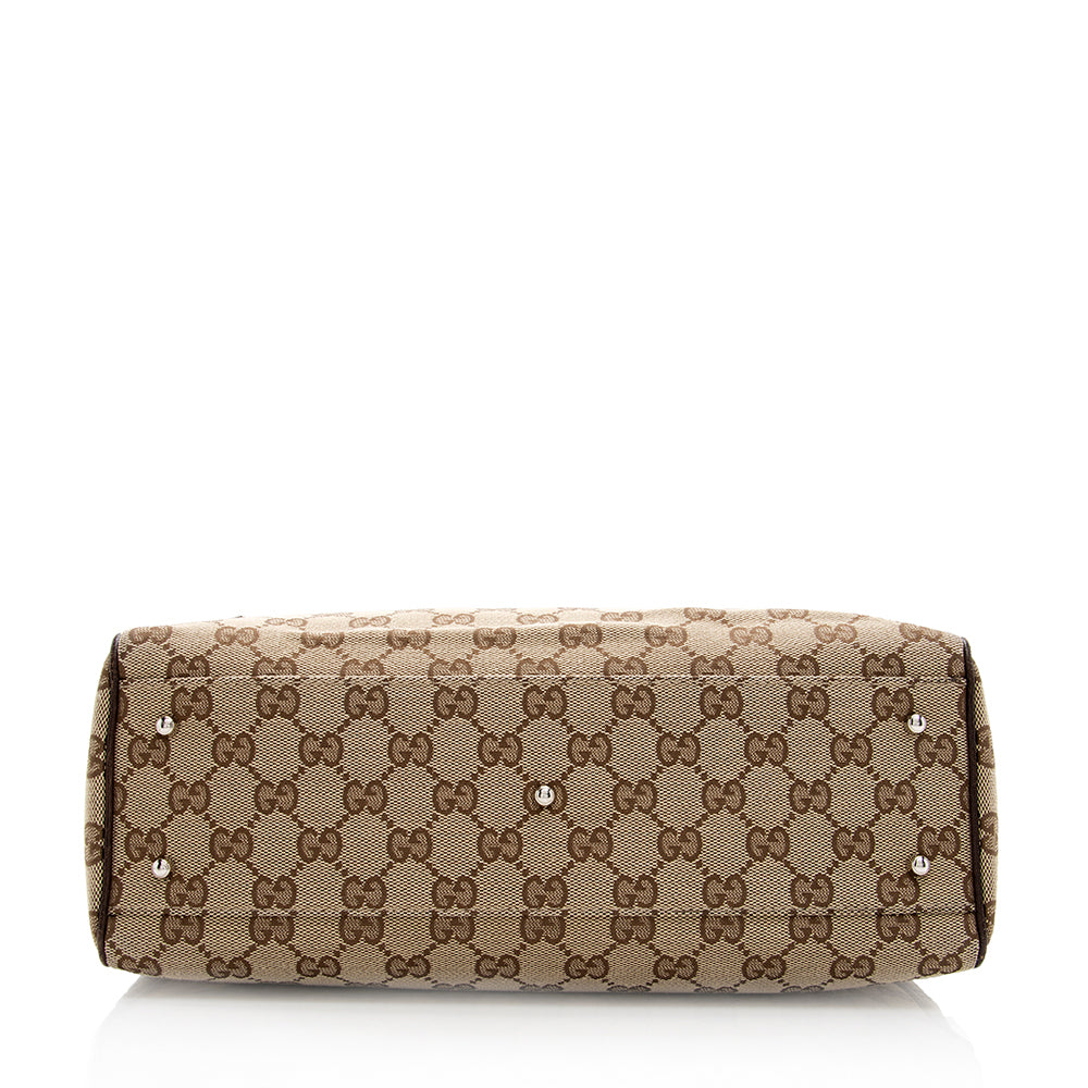 Gucci GG Canvas Web Tote (SHF-19041)