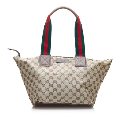 Gucci GG Canvas Web Tote (BPuGCO)