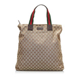 Gucci GG Canvas Web Tote (sVMmFu)