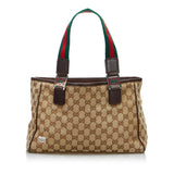 Gucci GG Canvas Web Tote (auLiHZ)