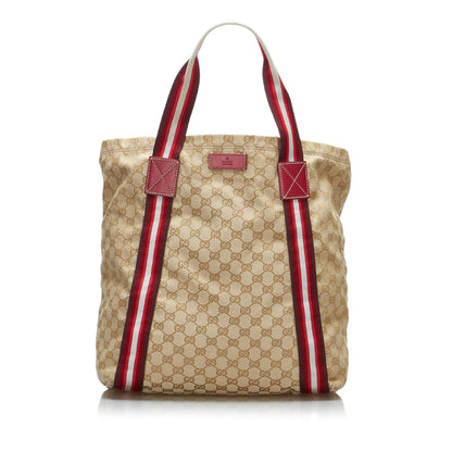 Gucci GG Canvas Web Tote (X8bRab)