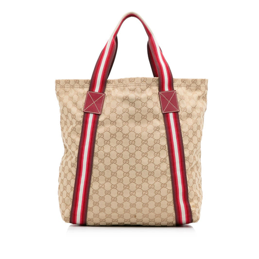 Gucci GG Canvas Web Tote (qjvPi7)