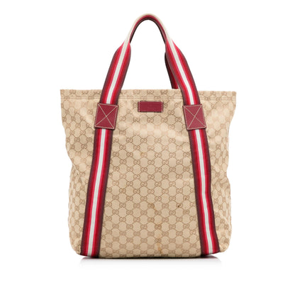 Gucci GG Canvas Web Tote (qjvPi7)