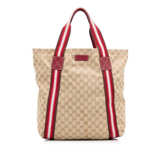 Gucci GG Canvas Web Tote (qjvPi7)
