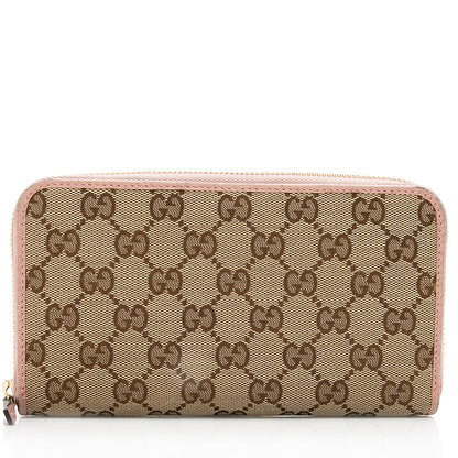 Gucci GG Canvas Zip Around Wallet (SHF-18686)